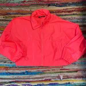 Zara neon pink cropped jacket